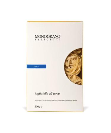 Monograno Felicetti Matt Tagliatelle with Egg Pasta Italian Organic Non-GMO 17.6oz (500g) 2 Pack