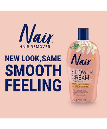 Nair Hair Remover Cream with Moroccan Argan Oil 13 oz - Nourishing Shower Power Formula - Buy Online on SooperMarket.com