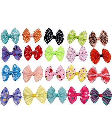 20pcs Dog Hair Bows with Alligator Clips for Small to Medium Dogs - Grooming Accessories for Cats, Puppies, and Yorkshire Terriers - Buy Online on SooperMarket.com