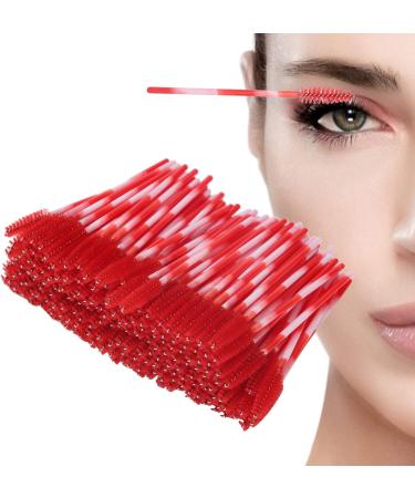 Eyelash Brush Mini Makeup Brushes Mascara Wands Mascara Wands Applicator Disposable Eyebrow Brush Set 200pcs Eyelash Extension Cosmetic Tool (Bright Red) - Buy Online on SooperMarket.com