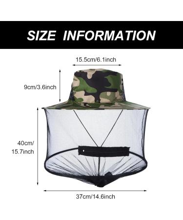 4 Pcs Camouflage Beekeeping Beekeeper Anti-Mosquito Bee Bug Insect Fly Mask Cap Hat with Head Net Mesh Face Protection Outdoor Fishing Equipment - Buy Online on SooperMarket.com