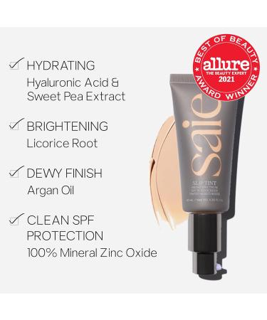 Saie Slip Tint SPF 35 Tinted Moisturizer - Light Coverage & Hydrating Sunscreen | Shade 07 Medium to Tan - Buy Online Now - Buy Online on SooperMarket.com