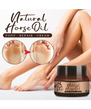 Natural Horse Oil Foot Repair Cream - Anti Cracking Skin Moisturizer for Rough Dry & Cracked Heels - 3PCS for Men & Women - Buy Online on SooperMarket.com