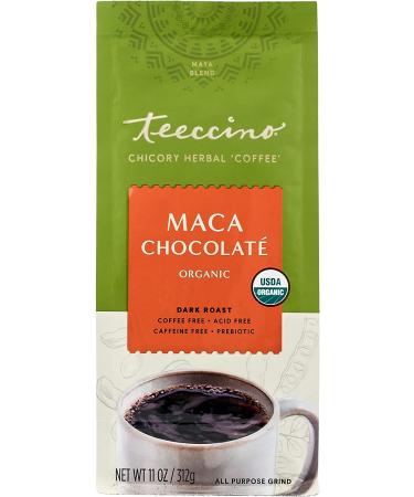 Teeccino Organic Dark Roast Maca Chocolate Herbal Coffee - Caffeine Free, 11 oz (312 g) - Buy Online on SooperMarket.com