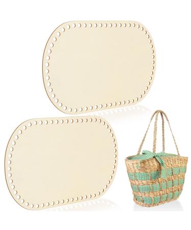 2 Pieces Wooden Crochet Bag Bottom Oval Crochet Basket Wood Base Blank Wooden Basket Bottoms Shaper for DIY Basket Weaving Crochet Supplies DIY Bag Shoulder Bags Purse Making  11.81 x 7.68 x 0.1 Inch