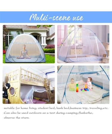 Tinyuet Mosquito Net for Bed  39.3x78.7in Pop-up Mosquito Net Tent for Indoor and Outdoor Use  Portable Double Door Travel Mosquito Net with Net Bottom  Insect Screen-Brown Edge Brown 39.3x78.7 Inch (Pack of 1) - Buy Online on SooperMarket.com