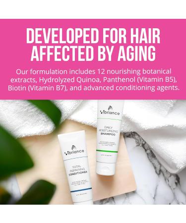 Vibriance Shampoo and Conditioner Set | Biotin Strengthening Shampoo & Moisturizing Conditioner for Aging Dry Damaged Hair International Shipping Available - Buy Online on SooperMarket.com