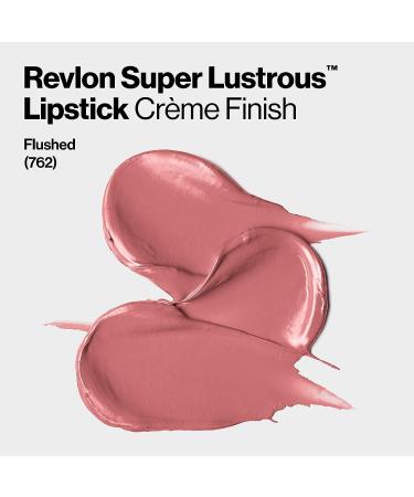 Revlon Super Lustrous Lipstick in Flushed (762) - Moisturizing Lipcolor with Vitamin E and Avocado Oil | 0.15 oz Pack of 1 - Buy Online on SooperMarket.com