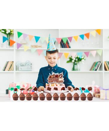 25 Pcs Chocolate Cake Decorations Chocolate Cake Topper Cupcake Toppers for Chocolate Birthday Decorations Chocolate Party Decorations Birthday Party Supplies - Buy Online on SooperMarket.com