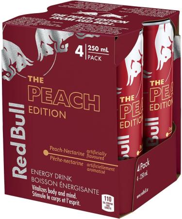 Red Bull Energy Drink Peach-Nectarine 250ml (4 Pack) - Buy Online on SooperMarket.com