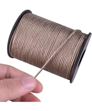 WXJ13 50 Yards Brown Braided Nylon Lift Shade Cord + 5 Pack Wood Cord Knobs 1.8mm - Brown - Buy Online on SooperMarket.com