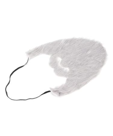 Gray Fake Beard with Elastic Band - Lightweight & Soft Plush for Parties & Festivals | Perfect Trick Prop - Buy Online on SooperMarket.com
