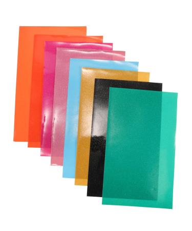 Anneome Fake Jelly Leather 8 Sheets Jelly Leather Earring Making Materials Furniture Upholstery Fabric Earrings Glossy