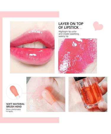 2 PCS Hydrating Lip Oil: Long Lasting Plumping Gloss for Dry Lips - 007#RASPBERRY - Buy Online on SooperMarket.com