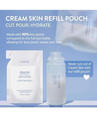 LANEIGE Cream Skin Toner & Moisturizer 2-in-1 | Amino Acid Rich | Hydrating & Strengthening | 1.6 Fl Oz - Buy Online on SooperMarket.com