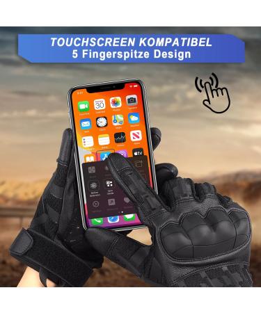 TBusingoto Tactical Gloves for Men - Touchscreen Motorcycle & Outdoor Gloves for Airsoft Paintball Hunting Climbing - Black - Buy Online on SooperMarket.com