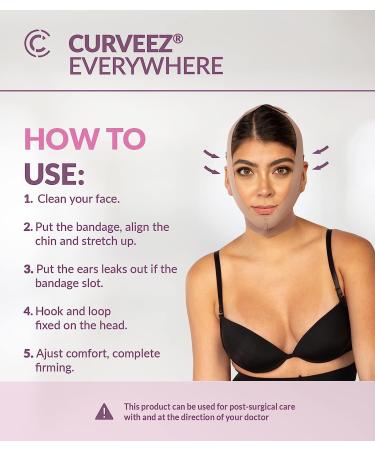 Women's Chin Post Surgery Lipo Compression Slimmer Strap (L-XL) - Faja Mentonera Reductora para Papada Y Cuello - Buy Online on SooperMarket.com