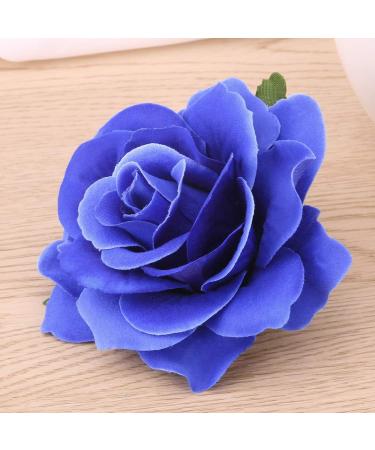 OSALADI Flower Hair Accessories Artificial Floral Hair Clip Big Rose Flower Hairpin Wedding Bridal Barrette Elegant Brooch Accessories for Women Girl Bridal Blue White Roses Artificial Flowers - Buy Online on SooperMarket.com
