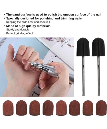 Sanding Bands for Nail Drill Sanding Bands Nail Drill Bits 120# Grit Nail Art Sanding Caps Manicure Polishing Grinding Bands Nail Drill Bits Set with Shaft Nail Sanding Heads - Buy Online on SooperMarket.com