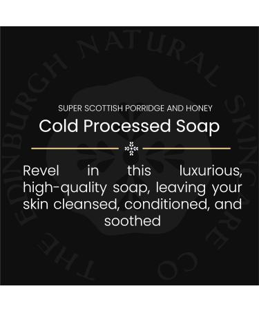 Scottish Porridge & Honey Cold Processed Soap | Luxury Vegan Soap Bar | Moisturising & Nourishing | Cruelty-Free Skincare | Edinburgh Brand | Hands Face & Feet Care - Buy Online on SooperMarket.com