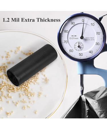 Fyy Garbage Bags - 100 Count | 5 Rolls of Black Waste Bags for Kitchen Bathroom Office | Durable 4 Gallon Size (45x50 cm) - Ideal for 3L 5L 8L 9L 10L Use - Buy Online on SooperMarket.com
