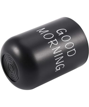 Sunroot Home Bathroom Toothbrush Holder & Toothpaste Mug - Round PP Drinking Glass for Travel & Camping - Black - Buy Online on SooperMarket.com