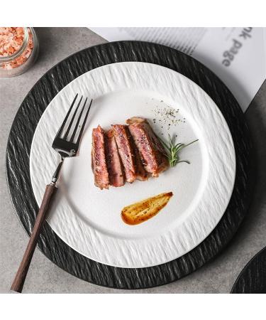 Dinnerware Dishes Plates Steak Plate Western Food Chinese Plate Household White Plate Simple Plate Breakfast Dessert Flat Plate Restaurant Kitchen Plate Dinner Restaurant Family Party Plates (Color : Medium White - Buy Online on SooperMarket.com