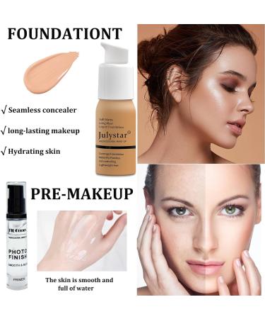 All in One Makeup Set Cosmetic Make up Gift Set for Women Beginners Includes Eyeshadow Palette Foundation & Face Primer Eyeliner Stamp lip gloss Set Eyebrow Soap Makeup Sponge brushes Set - Buy Online on SooperMarket.com