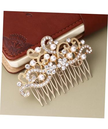 HAPINARY Hair Ornament Bridal Hair Clip Metal Hair Clips Veil Comb Wedding Crystal Hair Combs Barrettes for Women Bridal Veil Rhinestone Bobby Pins Fashion Headwear Accessories Bride French - Buy Online on SooperMarket.com
