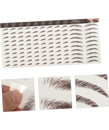 Baluue 9 Sheets Eyebrow Transfer Stickers 6d Eyebrows Stickers Eyebrow Grooming Sticker 21x14.7cm Brown - Buy Online on SooperMarket.com