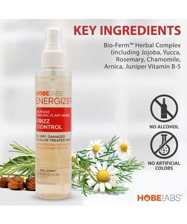 Hobe Labs Energizer Frizz Control 6 oz - Eliminate Frizz Tangles & Boost Shine | Plant-Based Hair Smoothing Solution - Buy Online on SooperMarket.com