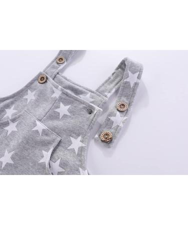 Mud Kingdom Little Boys Overalls | Casual Star Design | Size 9-12 Months | Gray - Buy Online on SooperMarket.com
