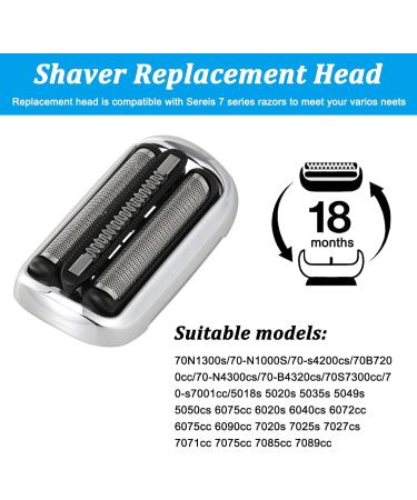 Buy 1PCS 73S Replacement Head for Braun Series 7 Electric Razors - Compatible with 7020 7025S 7071 7075 7085 7089cc - International Shipping Available - Buy Online on SooperMarket.com