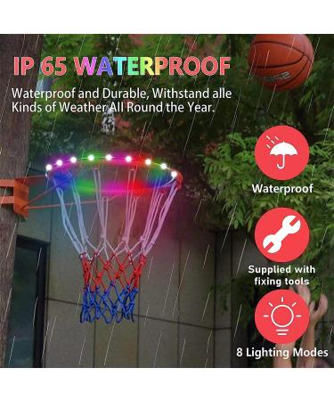 Adjustable Remote LED Hoop Light for Basketball Rim - 16 Color Waterproof Super Bright Lights, Ideal for Kids Night Play and Training - Buy Online on SooperMarket.com
