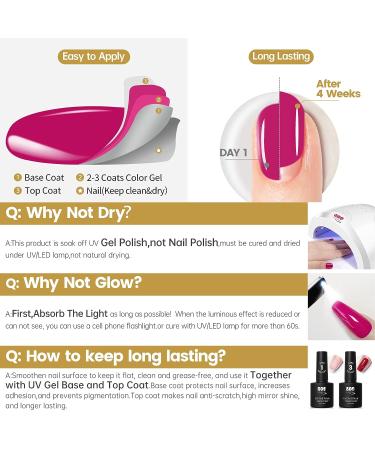 YTD Likomey Glow in the Dark Gel Nail Polish 15ml Neon Orange - Luminous UV Manicure Gel for Fluorescent Bright Nails | 0.50 Fl Oz - Buy Online on SooperMarket.com