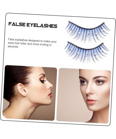 BELLIFFY 5 Pairs Cosplay Lashes Halloween Lashes Eye Lashes Halloween False Lashes Fake Lashes Fake Eyelashes Natural False Eyelashes Soft Light Fake Lash Rhinestone Eyelashes Blue Lashes - Buy Online on SooperMarket.com