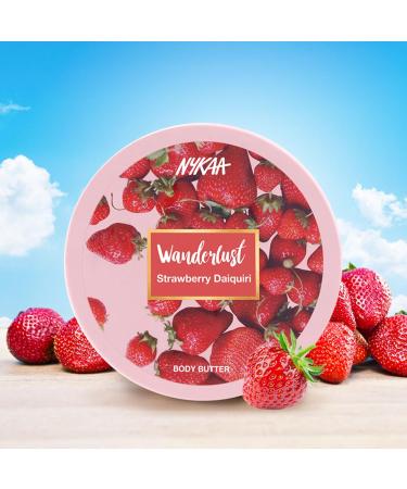 Nykaa Naturals Wanderlust Body Butter - Vegan Strawberry Daiquiri | Shea & Cocoa Butter | Cruelty-Free Hydration - 6.7 oz - Buy Online on SooperMarket.com