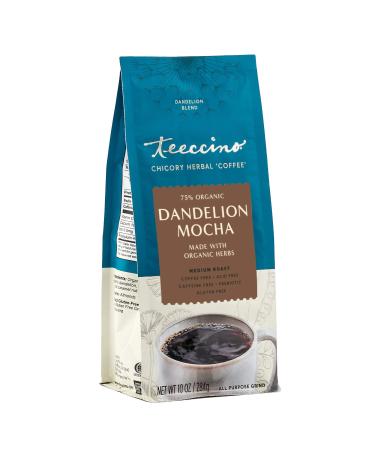 Teeccino Coffee Alternative  Dandelion Mocha  Detox Deliciously with Dandelion Herbal Coffee Thats Prebiotic, Caffeine Free & Gluten Free, Medium Roast, 10 Ounce