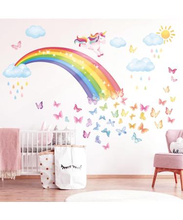 DECOWALL SG2-2309 Rainbow Unicorn Wall Decals - Nursery & Bedroom Decor Stickers - Buy Online on SooperMarket.com