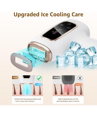 Rodzon IPL Laser Hair Removal Device - Painless Hair Remover for Women | Facial Armpits Legs Arms Bikini Line (Purple & White - Buy Online on SooperMarket.com