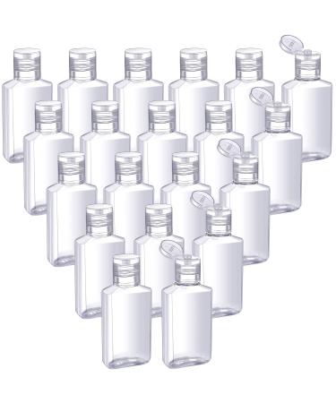 50 pieces clear empty travel bottles 30 ml flip lids empty container portable refillable flip-top bottles for travel outdoors outdoors camping business trip