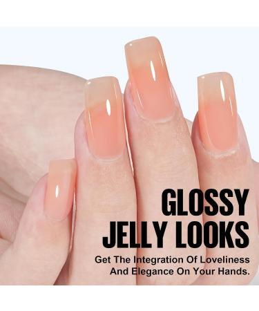 TOMICCA Nude Jelly Gel Polish - Pink Translucent Soak Off Neutral Color 15ML - Buy Online on SooperMarket.com
