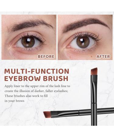 200 Pcs Disposable Angled Eyebrow & Eye Liner Brushes - Salon Quality Makeup Tool - Buy Online on SooperMarket.com