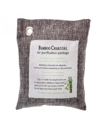 HOMSFOU 2 Pcs Bamboo Charcoal Bags Deodorizer Freshener Odor Remover Air