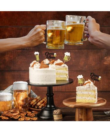 24 Pieces Glitter Oktoberfest Cupcake Toppers Cheers & Beers Cupcake Topper Bavarian Cake Topper for Oktoberfest Party Decorations Bavarian Party Decorations (Cheers) - Buy Online on SooperMarket.com