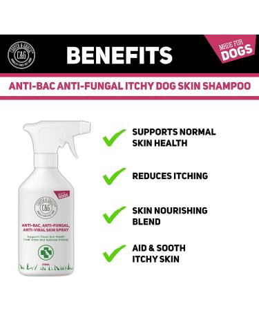 Cooper And Gracie Antibacterial Anti Fungal Itchy Dog Spray - Itch Sooth - Animal Skin Itch 250ML - Buy Online on SooperMarket.com