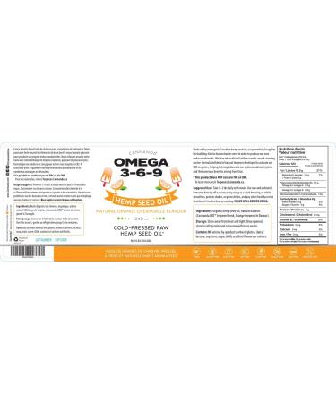 OMEGA 3-6-9 SYNERGY: Organic / Vegan / 225 000MG / 240ml. Organic Omega 3 6 9 With Hemp Oil. Extra Strength + High Potency for Joint Pain / Heart / Brain / Stress / Immune Support. Rich in GLA. Natural Orange Flavour - Buy Online on SooperMarket.com