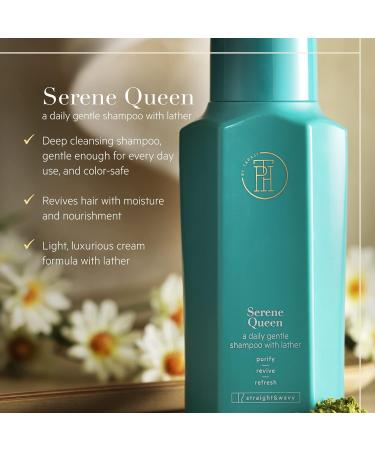 TPH BY TARAJI Serene Queen Shampoo | Vegan Sulfate-Free Hydrating Cleanser with Chamomile & Green Tea | Gentle Hair Care for Men & Women - 12 fl. oz - Buy Online on SooperMarket.com