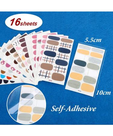 Glitter Purple Silver Floral Nail Stickers - 16 Sheets, Self-Adhesive Wraps for Women and Girls - Buy Online on SooperMarket.com