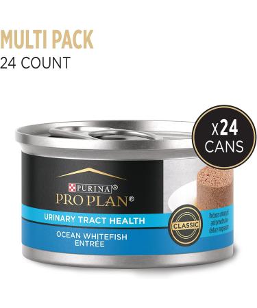 Purina Pro Plan Urinary Tract Cat Food Wet Pate, Urinary Tract Health Ocean Whitefish Entree - (24) 3 oz. Pull-Top Cans